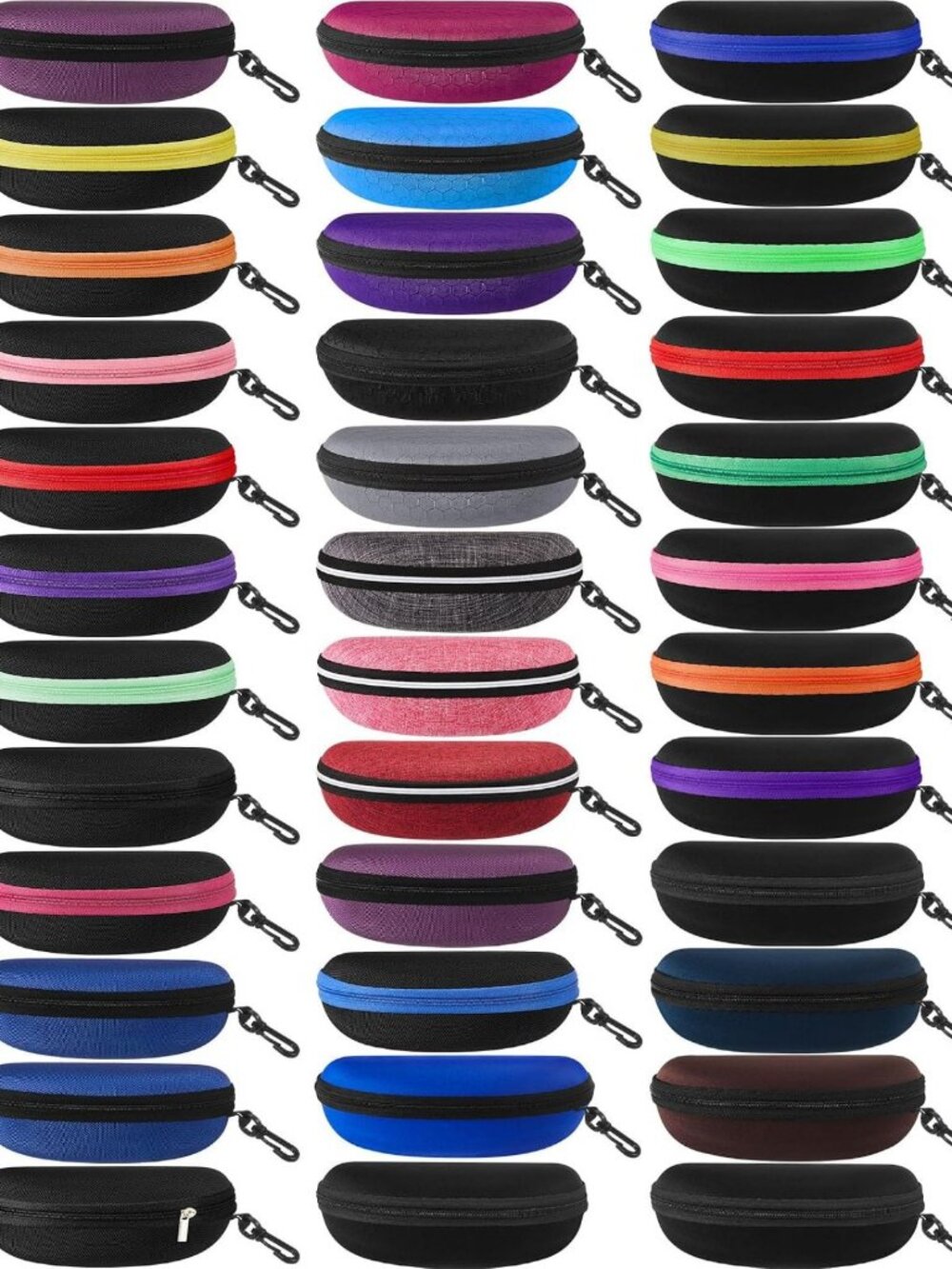 36 Pcs Hard Sunglasses Cases - Portable Travel Eyeglasses Case with Zipper